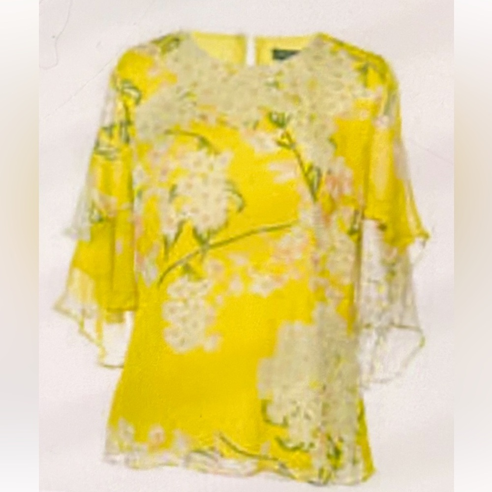 NATORI hokaido Blossom  floral blouse - Picture 5 of 10